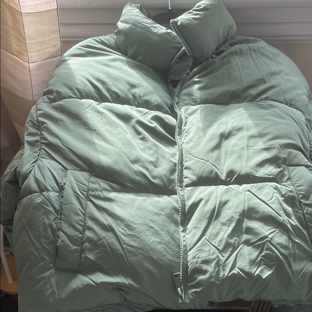 Double Zero Forest Green Puffer Jacket - image 3